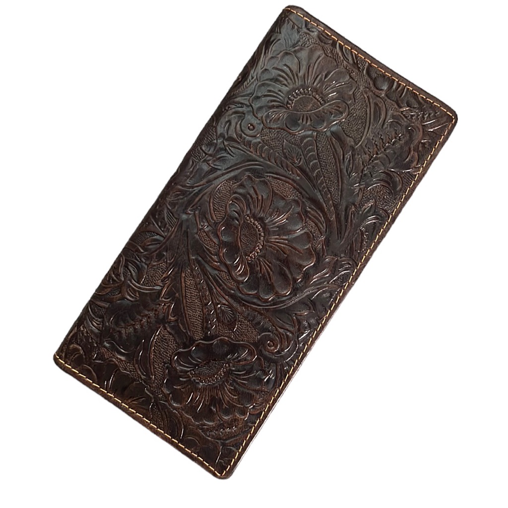 Leather Embossed Wallet Id Card Holder